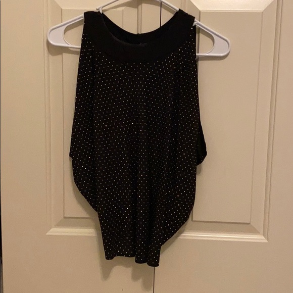 Bebe Backless Tank with Gold Beading - Picture 1 of 3